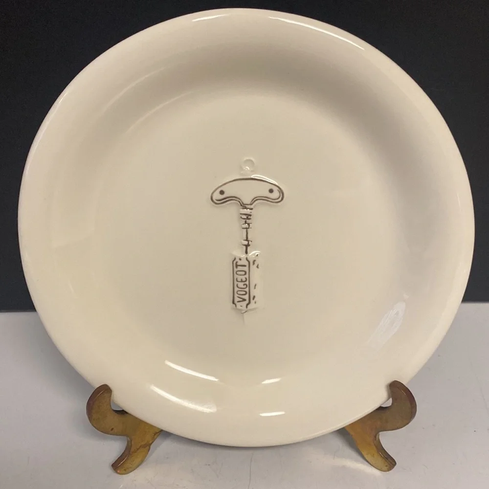 Williams Sonoma Corkscrew Porcelain 6”D Plates Set of Six